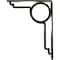 Ekena Millwork Maria Wrought Iron Bracket, (Single center brace), Antiqued Pale Gold 1 1/2"W x 7 1/2"D x 10"H BKTM01X07X10SMAAPG - alternate 4